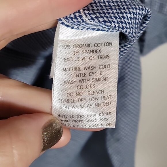 Toad & Co Mixologist Tunic Dress Size S Pockets Organic Cotton Long Sleeve Blue - Picture 6 of 11